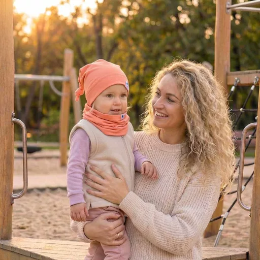 Csomós sapka, barack, egyszínű