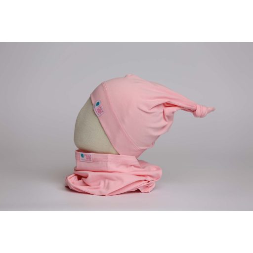 Csomós sapka, egyszínű, világos-pink