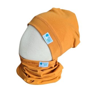 Beanie, mustársárga, egyszínű