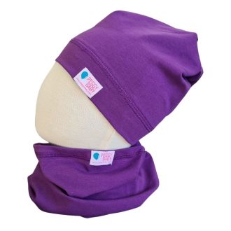 Beanie, sötétlila, egyszínű