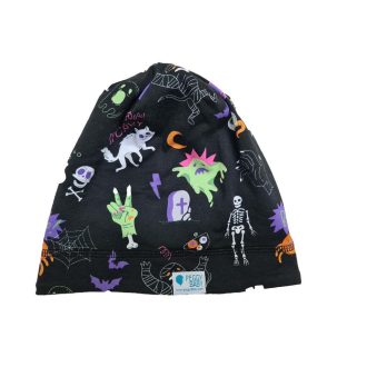 Csősapka kétrétegű extra, halloween, fekete