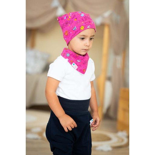 Nyálkendő, fuchsia, pink
