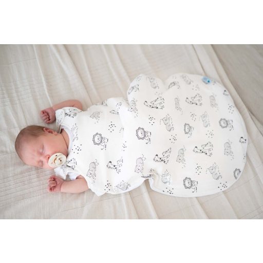 Baby hálózsák, 2TOG, állatka, fehér