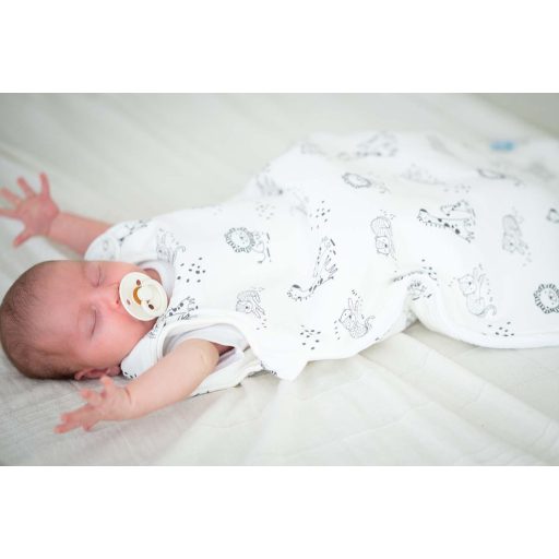 Baby hálózsák, 2TOG, állatka, fehér