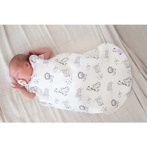 Baby hálózsák, állatka, fehér
