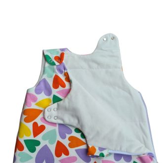 Kamáslis tipegő hálózsák, 2TOG, szívek, színes