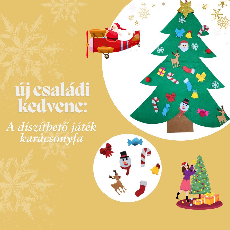 Karácsonyi csodák otthon – Díszíthető játék karácsonyfa a gyerekek örömére