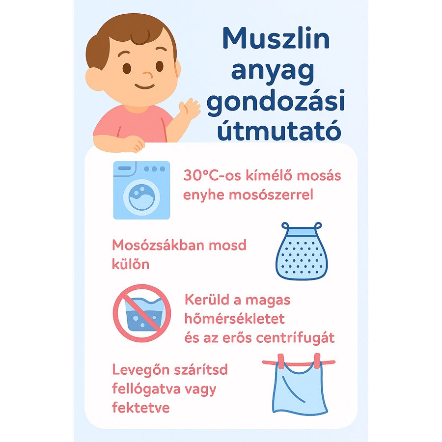 Hogyan őrizd meg a muszlin babaruhák formáját és méretét